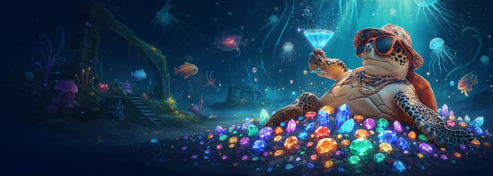 Turtle with coins